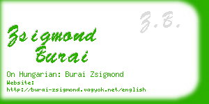 zsigmond burai business card